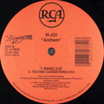 N-Joi : Music From A State Of Mind (12")