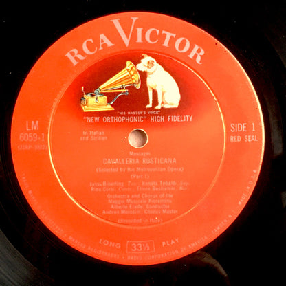 Pietro Mascagni - Renata Tebaldi, Jussi Björling, Ettore Bastianini, Orchestra Del Maggio Musicale Fiorentino, Alberto Erede : Cavalleria Rusticana (2xLP, Mono + Box)