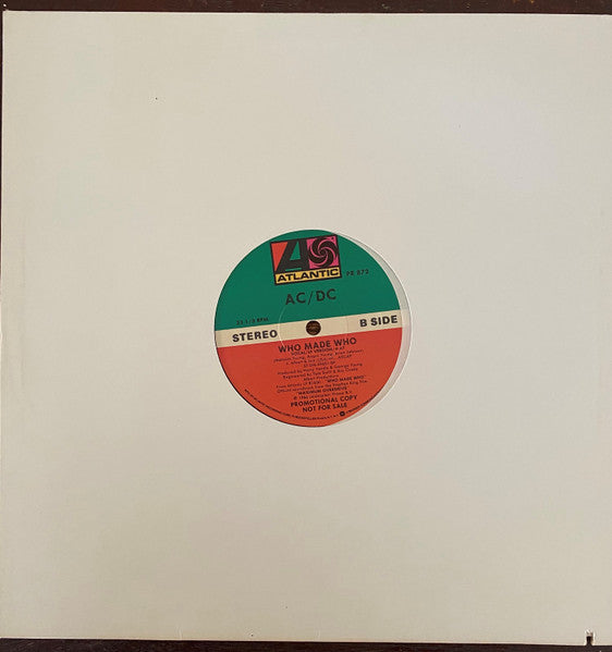 AC/DC : Who Made Who (12", Single, Promo)