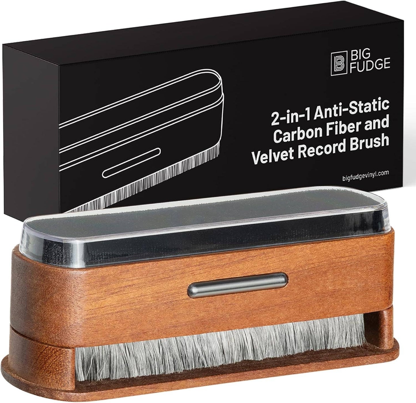 2-in-1 Premium Wooden Record Cleaning Brush