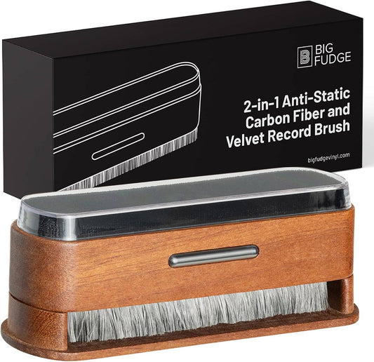 2-in-1 Premium Wooden Record Cleaning Brush