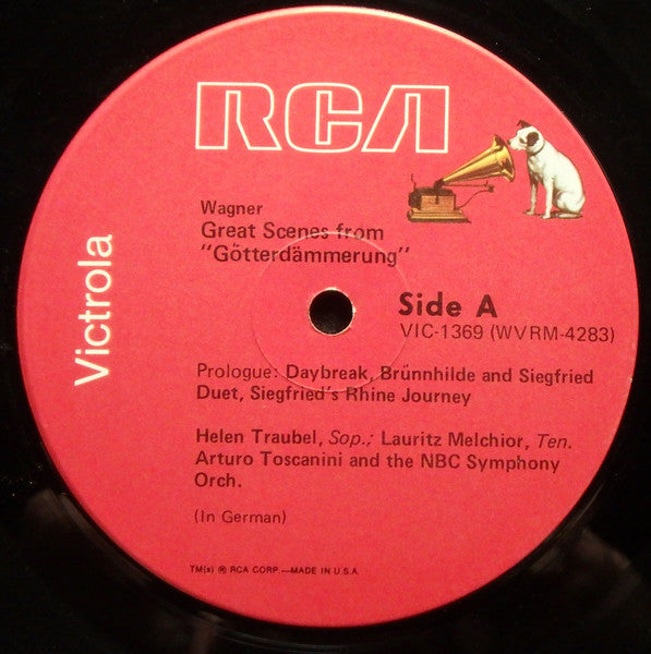 Arturo Toscanini, Helen Traubel, Lauritz Melchior : Great Scenes From Wagner: Götterdämmerung (LP, Mono, RE)