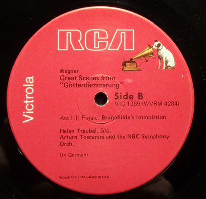 Arturo Toscanini, Helen Traubel, Lauritz Melchior : Great Scenes From Wagner: Götterdämmerung (LP, Mono, RE)