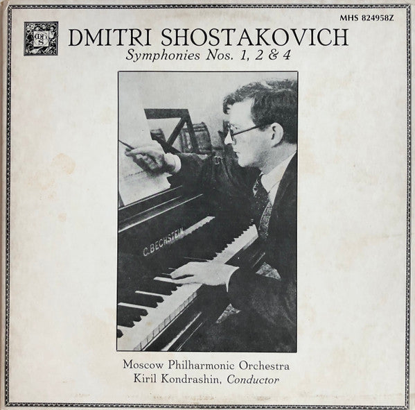 Dmitri Shostakovich, Moscow Philharmonic Orchestra, Kiril Kondrashin : Symphonies No. 1, 2, & 4 (2xLP, Comp, Gat)