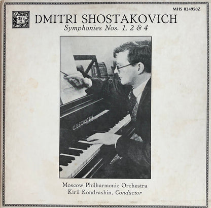 Dmitri Shostakovich, Moscow Philharmonic Orchestra, Kiril Kondrashin : Symphonies No. 1, 2, & 4 (2xLP, Comp, Gat)