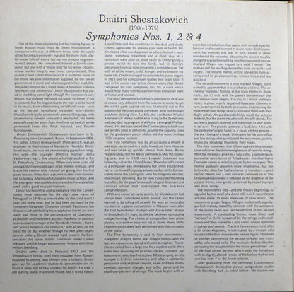 Dmitri Shostakovich, Moscow Philharmonic Orchestra, Kiril Kondrashin : Symphonies No. 1, 2, & 4 (2xLP, Comp, Gat)