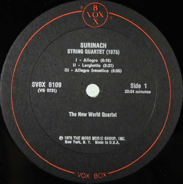 New World String Quartet : New World Composers From The Old World (3xLP, Album + Box)