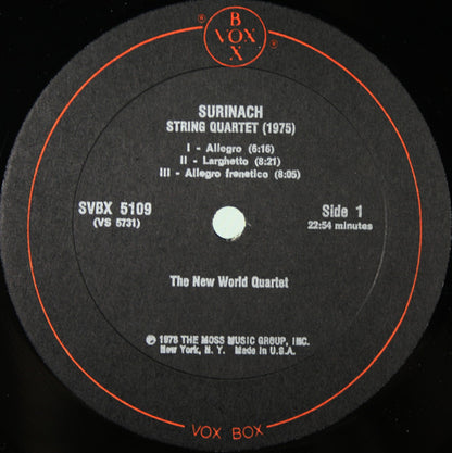 New World String Quartet : New World Composers From The Old World (3xLP, Album + Box)