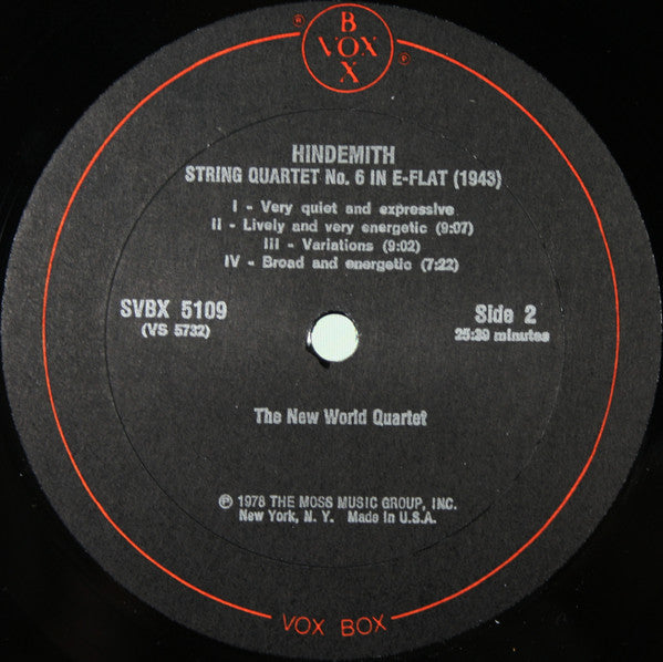 New World String Quartet : New World Composers From The Old World (3xLP, Album + Box)