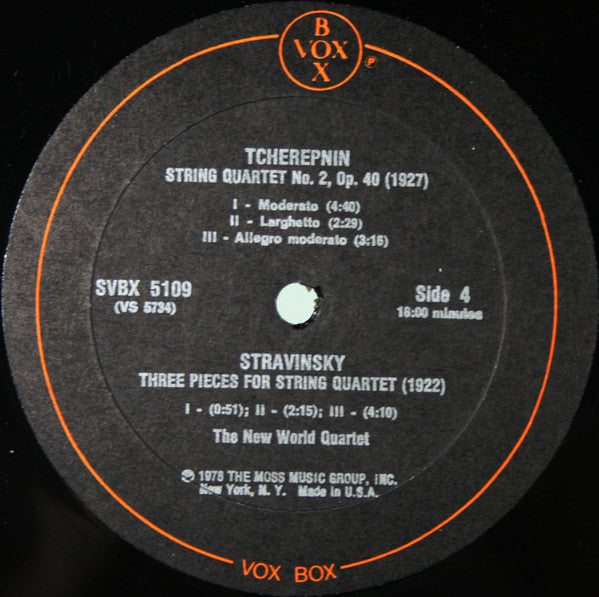 New World String Quartet : New World Composers From The Old World (3xLP, Album + Box)