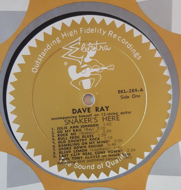 Dave Ray : Snaker's Here (LP, Album, Mono)