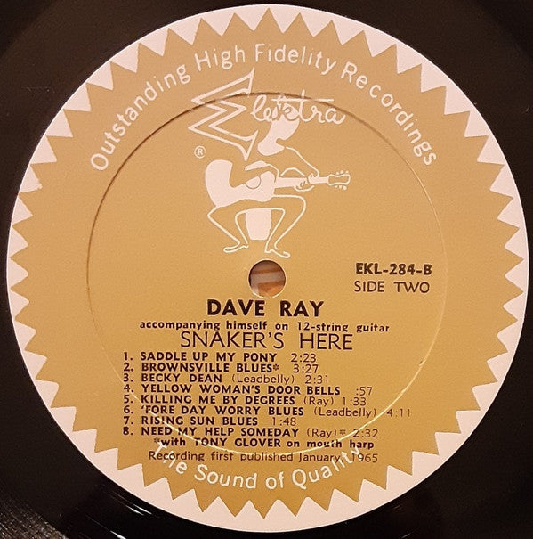 Dave Ray : Snaker's Here (LP, Album, Mono)