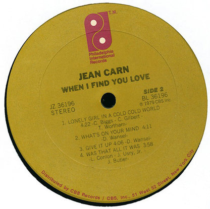 Jean Carn : When I Find You Love (LP, Album)