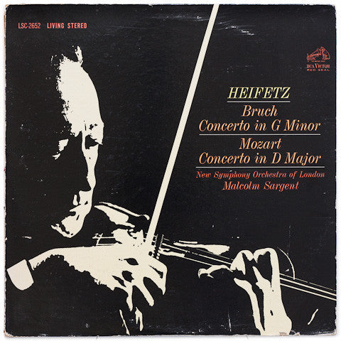 Max Bruch / Wolfgang Amadeus Mozart - Jascha Heifetz, Sir Malcolm Sargent, The New Symphony Orchestra Of London : Violinkonzert Nr. 1 G-moll / Violinkonzert Nr. 4 D-dur (LP, RP)