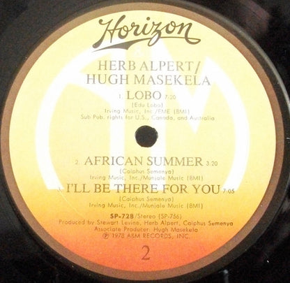 Herb Alpert / Hugh Masekela : Herb Alpert / Hugh Masekela (LP, Album)