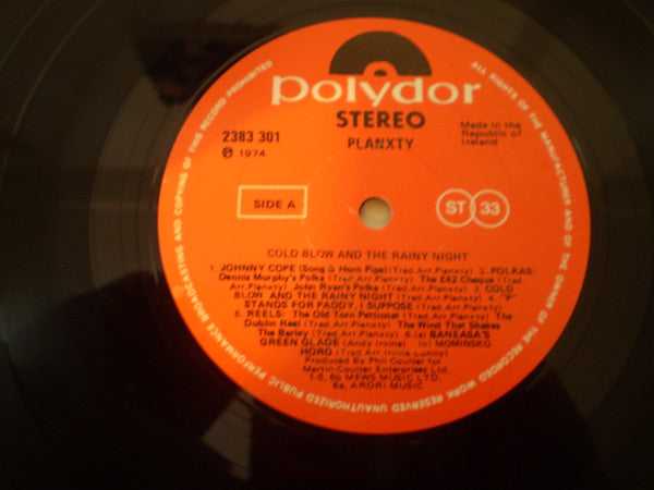 Planxty : Cold Blow And The Rainy Night (LP, Album)