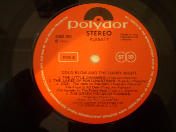 Planxty : Cold Blow And The Rainy Night (LP, Album)