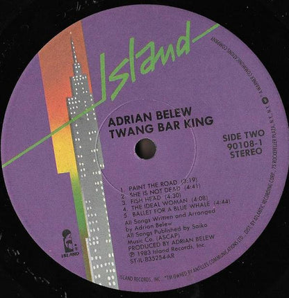 Adrian Belew : Twang Bar King (LP, Album, All)