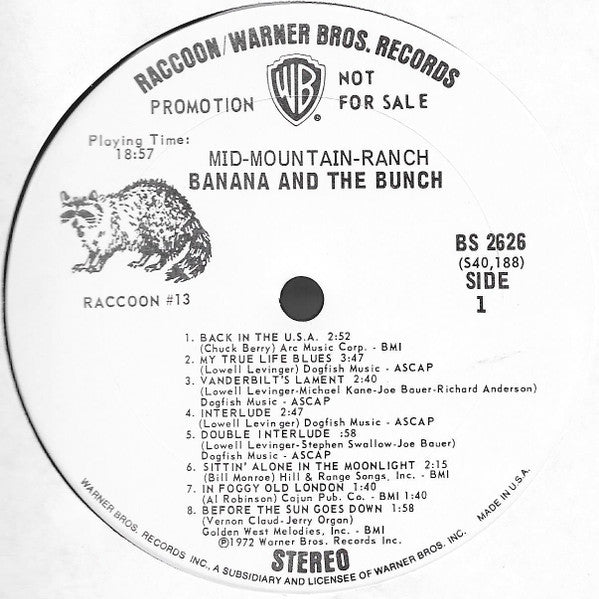Banana And The Bunch : Mid-Mountain-Ranch (LP, Album, Promo)