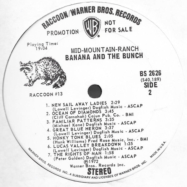 Banana And The Bunch : Mid-Mountain-Ranch (LP, Album, Promo)