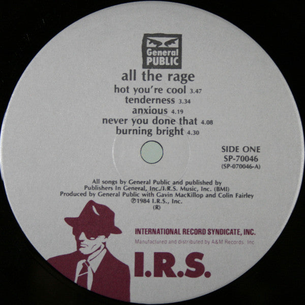 General Public : ...All The Rage (LP, Album, Ind)