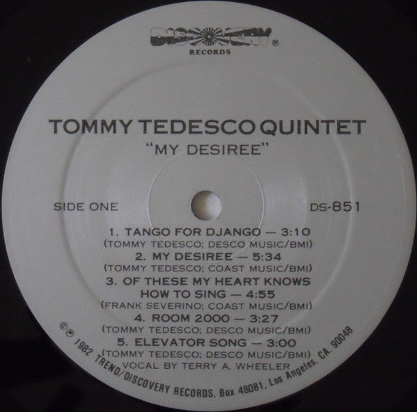 Tommy Tedesco Quintet : "My Desiree" (LP, Album)