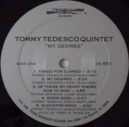 Tommy Tedesco Quintet : "My Desiree" (LP, Album)