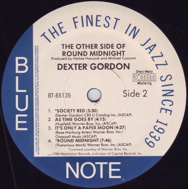 Dexter Gordon : The Other Side Of Round Midnight (LP, Album, DMM)