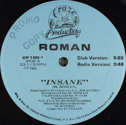 Ronny Roman : Insane (12")