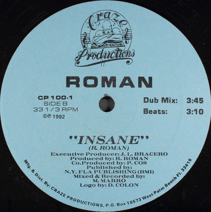 Ronny Roman : Insane (12")