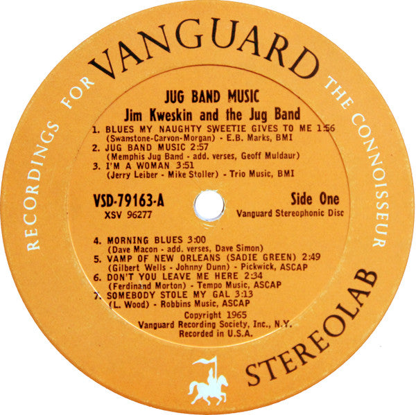 Jim Kweskin & The Jug Band : Jug Band Music (LP, Album)