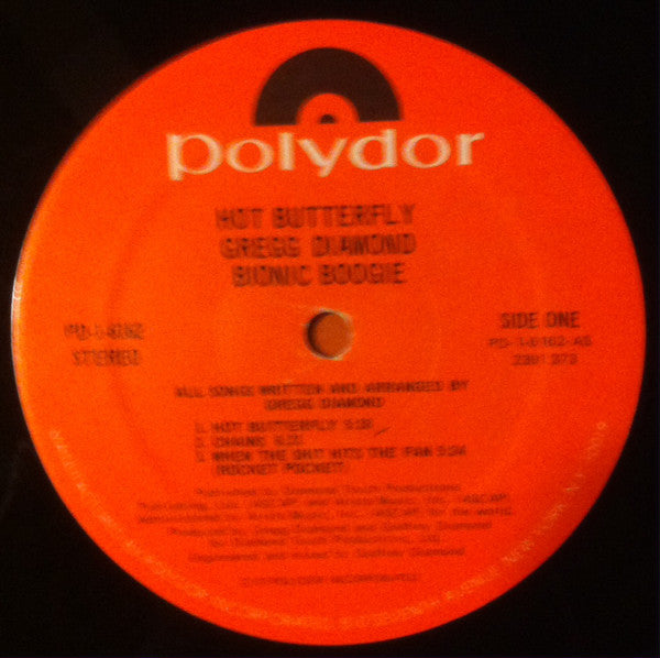 Gregg Diamond, Bionic Boogie : Hot Butterfly (LP, Album, Pre)