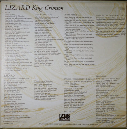 King Crimson : Lizard (LP, Album, PR )