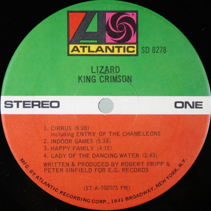 King Crimson : Lizard (LP, Album, PR )
