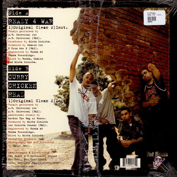 Mista Sinista Presents: Cliffhangaz : Ready 4 War / Curry Chicken Head (12")