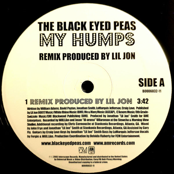 Black Eyed Peas : My Humps (Remix) (12")