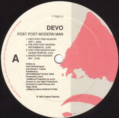 Devo : Post Post-Modern Man (12", Single)