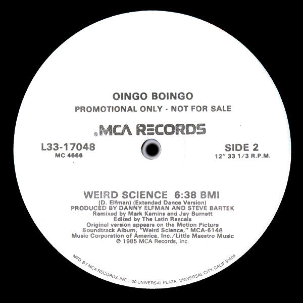 Oingo Boingo : Weird Science (12", Promo)