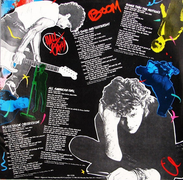 Daryl Hall & John Oates : Big Bam Boom (LP, Album, RE, Ind)