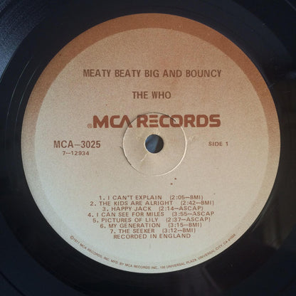 The Who : Meaty Beaty Big And Bouncy (LP, Comp, RE, Glo)