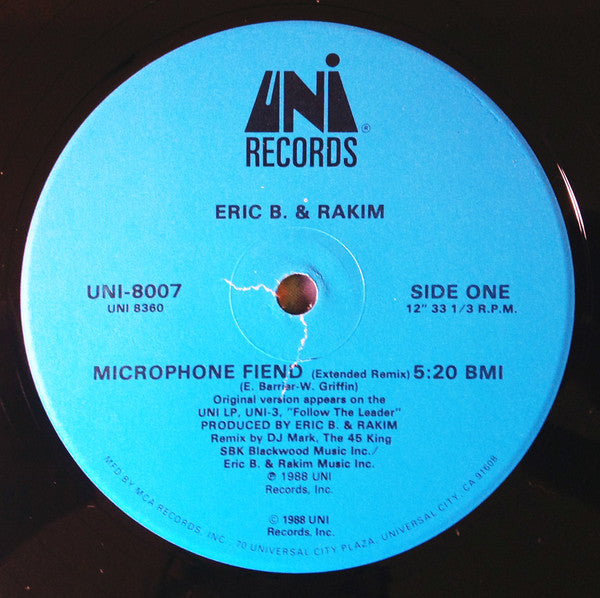 Eric B. & Rakim : Microphone Fiend (12")