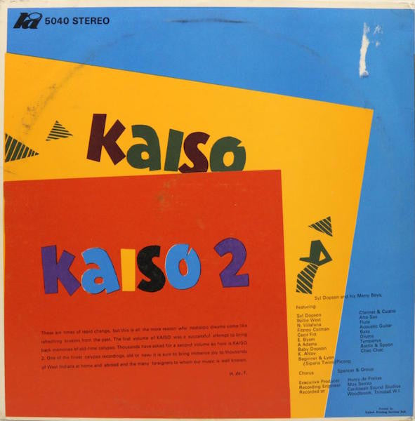 Syl Dopson And His Merry Boys : Kaiso Vol. 2 (LP)