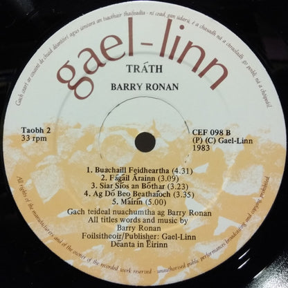 Barry Ronan : Tráth (LP)