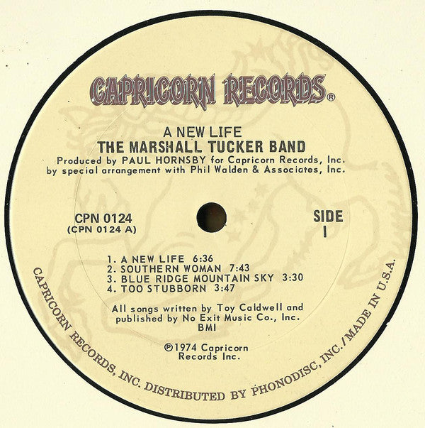 The Marshall Tucker Band : A New Life (LP, Album, RP, Gat)