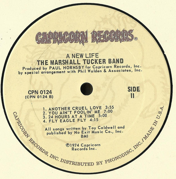 The Marshall Tucker Band : A New Life (LP, Album, RP, Gat)