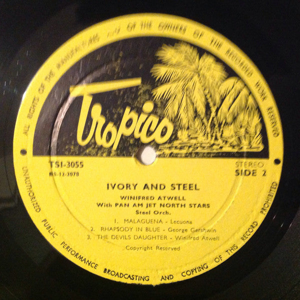 Winifred Atwell With Pan Am Jet North Stars Steelband : Ivory And Steel (LP)