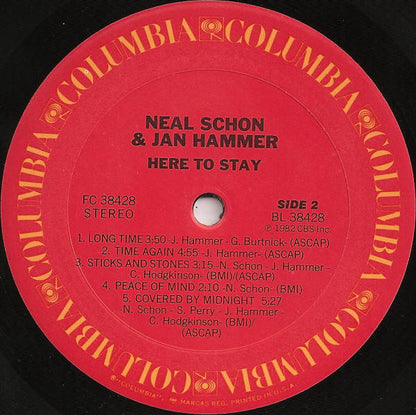 Schon & Hammer : Here To Stay (LP, Album)