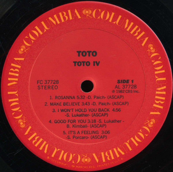 Toto : Toto IV (LP, Album, Pit)