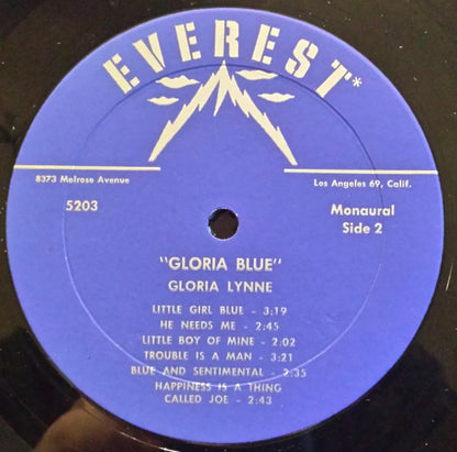 Gloria Lynne : Gloria Blue (LP, Album, Comp, Mono)