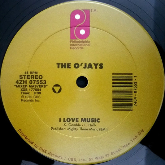 The O'Jays : I Love Music / Love Train (12")